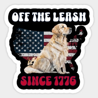 4th of July Independence Day Funny Design for Dog Lovers Sticker